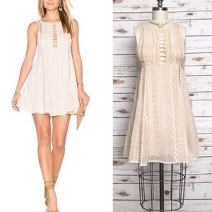 Free People Wherever You Go Mini Dress in Ivory